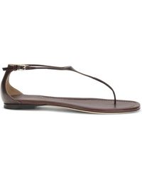 Francesco Russo - T-Strap Square-Toe Sandals - Lyst