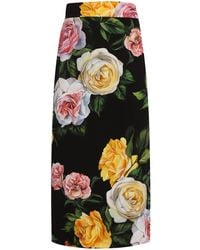 Dolce & Gabbana - フローラル スカート - Lyst