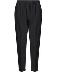 Antonelli - Rosalba Cigarette Elasticated-Waistband Cropped Trousers - Lyst