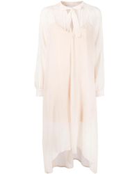 Fabiana Filippi - Graphic-Print Long-Sleeve Midi Dress - Lyst