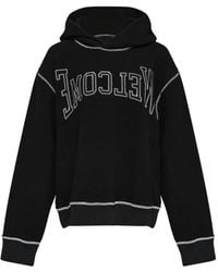 MM6 by Maison Martin Margiela - Hoodie Met Geborduurd Logo - Lyst