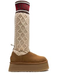UGG - Classic Sweater Letter "Chestnut" Boots - Lyst