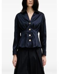 Joseph Ribkoff - Buttoned Pleated Blouse - Lyst