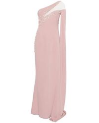 Jean Louis Sabaji - Embellished One-Shoulder Maxi Dress - Lyst