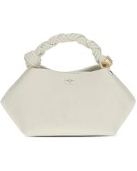 Ganni - Small Bou Grained Tote Bag - Lyst