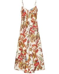 Cara Cara - Mae Midikleid mit Blumen - Lyst