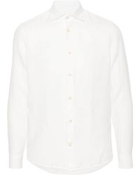 Drumohr - Classic-collar Linen Shirt - Lyst