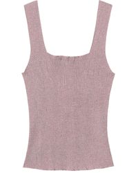 Twinset - Geribbelde Tanktop - Lyst
