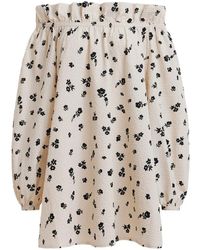 Essentiel Antwerp - Floral-Print Ruffled Mini Dress - Lyst