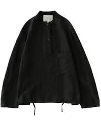 Studio Nicholson - Camisa Baye De Sarga Con Bolsillo - Lyst