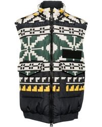 Sacai - Knit-Pattern Quilted Vest - Lyst