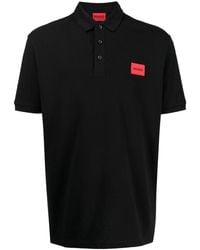 HUGO - Dereso222 Logo-patch Polo Shirt - Lyst