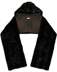 Burberry - Hooded Faux-Fur Scarf - Lyst