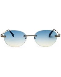 Palm Angels - Rimless Oval-Frame Sunglasses - Lyst