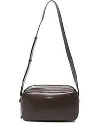 Emporio Armani - Logo-Print Leather Shoulder Bag - Lyst
