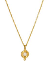 Ottoman Hands - June Pearl Birthstone Necklace - Lyst