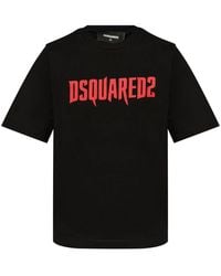 DSquared² - Horror Logo-Print Cotton T-Shirt - Lyst