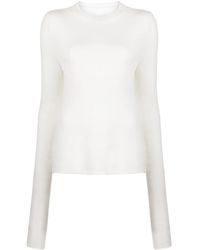 Low Classic - Semi-Sheer Fine-Knit Jumper - Lyst