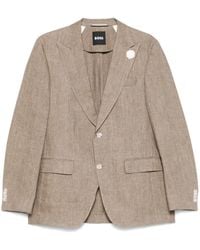 BOSS - Canvas Blazer - Lyst