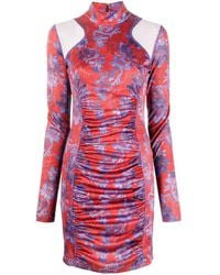 Versace Jeans Couture - ヴェルサーチェ・ジーンズ・クチュール ペイズリー シャーリング ミニドレス - Lyst