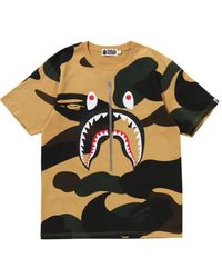 A Bathing Ape - Shark Attack Camouflage T-Shirt - Lyst