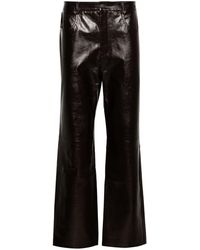 Gucci - Leather High-shine Trousers - Lyst