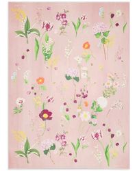 Oscar de la Renta - Botanical-Print Scarf - Lyst