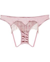 Fleur du Mal - Beaded Fringe Briefs - Lyst