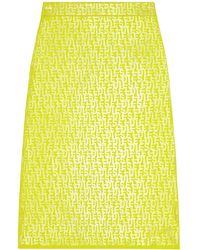 DIESEL - M-ikaria Monogram-print Knitted Midi Skirt - Lyst