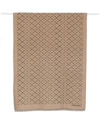 Twinset - Logo-Print Frayed Scarf - Lyst