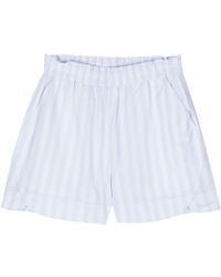Remain - Logo-embroidered Striped Shorts - Lyst