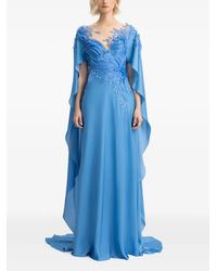 Gemy Maalouf - Ruffled Cape Dress - Lyst
