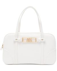 ARMANI EXCHANGE - Logo-Plaque Tote Bag - Lyst