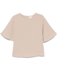 P.A.R.O.S.H. - Draped-Sleeve Blouse - Lyst