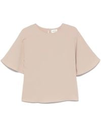 P.A.R.O.S.H. - Draped-Sleeve Blouse - Lyst