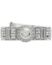 Versace - Gianni Ribbon Crystal Ring - Lyst