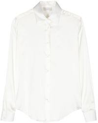 Mazzarelli - Long-sleeve Satin Shirt - Lyst