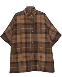Barbour - Judith Tartan-Check Cape Jacket - Lyst