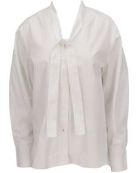 Isaia - Tie-Neck Long-Sleeve Shirt - Lyst
