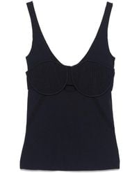 Patrizia Pepe - Ribbed Bustier Top - Lyst
