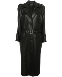 MITILIANE COUTURE - Leather Trench Coat - Lyst