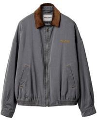 Miu Miu - Velvet-Trim Bomber Jacket - Lyst
