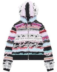 Chopova Lowena - Ruffled Lace-Trimmed Hoodie - Lyst