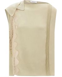 Ferragamo - Top Con Apliques De Encaje - Lyst