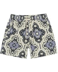 NN07 - Gregor Shorts Met Ikat-Patroon En Trekkoord - Lyst