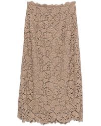 Ermanno Scervino - Floral-Lace Midi Skirt - Lyst