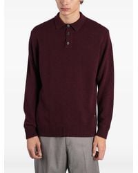 Grayed - Long-Sleeve Knitted Polo Shirt - Lyst