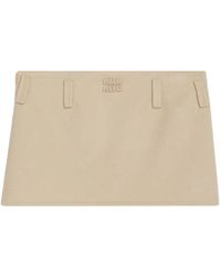Miu Miu - Double Cashmere And Waool Miniskirt - Lyst