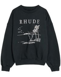 Rhude - I Need A Getaway Graphic-Print Sweater - Lyst