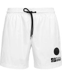 Philipp Plein - Logo-Patch Drawstring Swim Shorts - Lyst